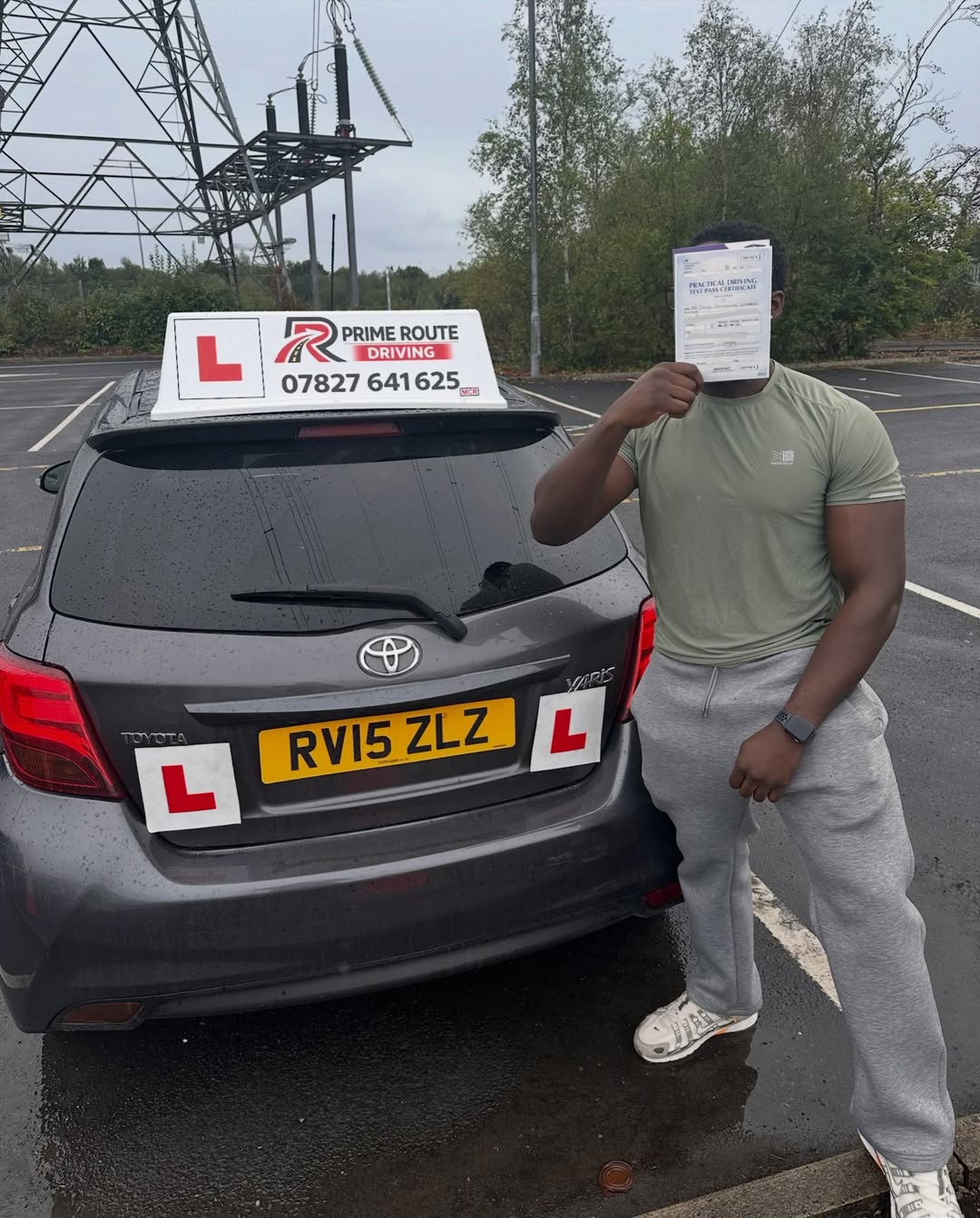 Prime Route learner with their practical driving test pass certificate 10