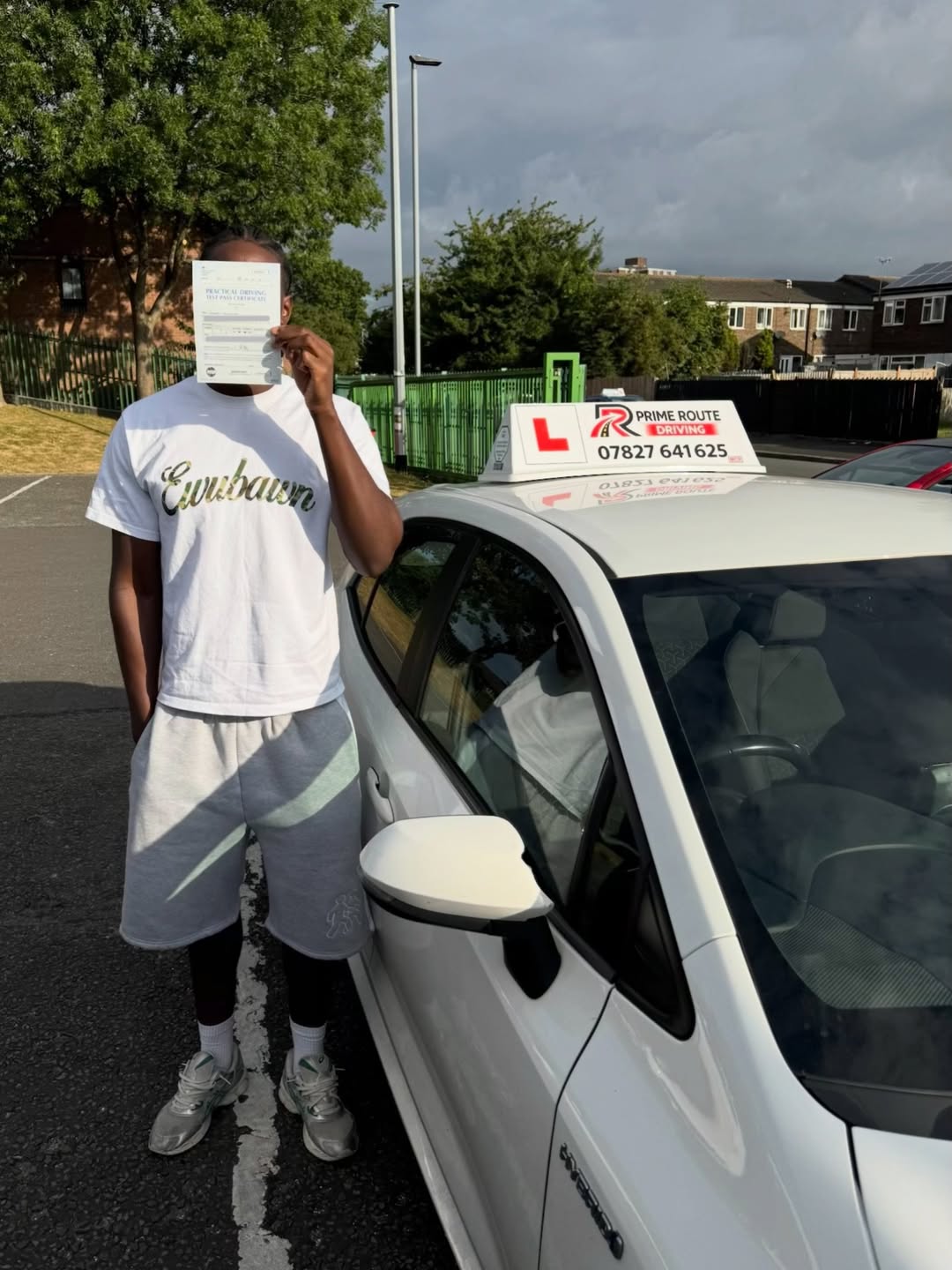 Prime Route learner with their practical driving test pass certificate 7