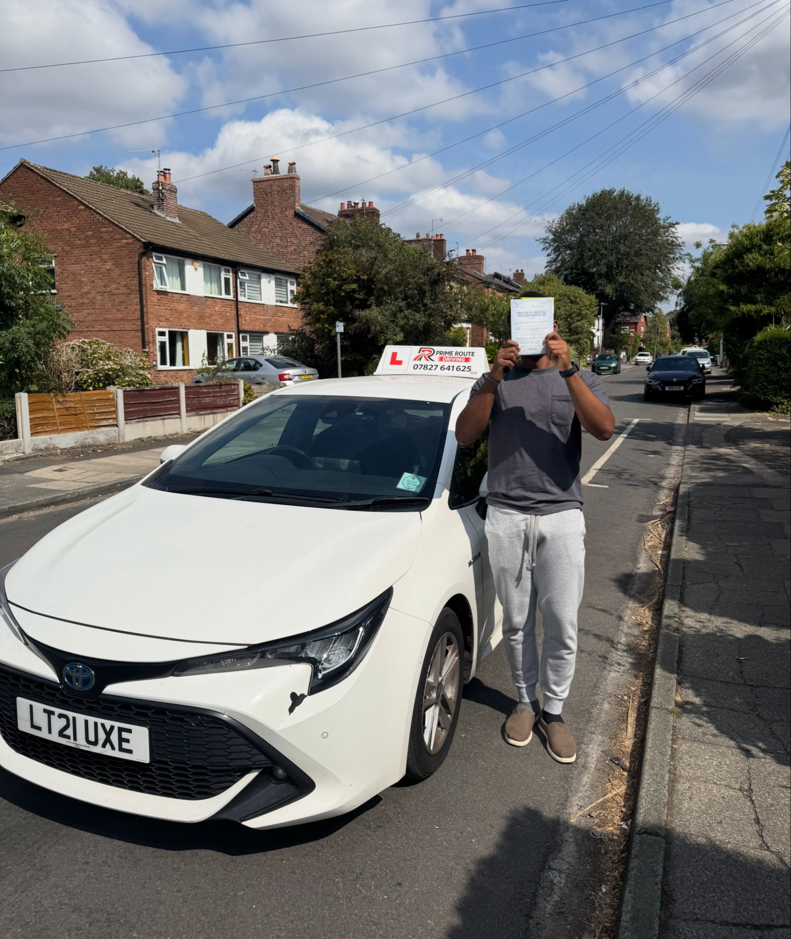 Prime Route learner with their practical driving test pass certificate 6