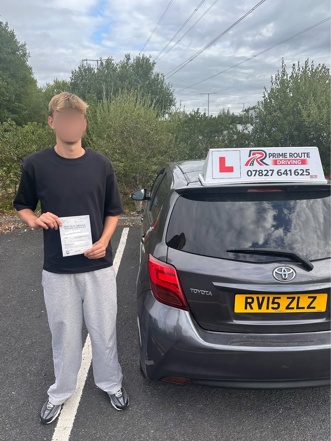 Prime Route learner with their practical driving test pass certificate 8